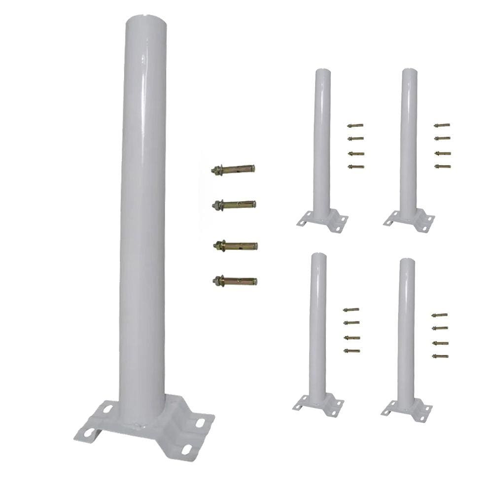 Suporte Barra Luminaria Solar 5 unidades Parede Poste Rua Aço Quintal Jardim