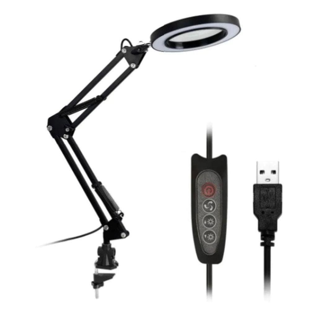 Luminária Lupa Led 5X Ringlight Usb Bivolt M023