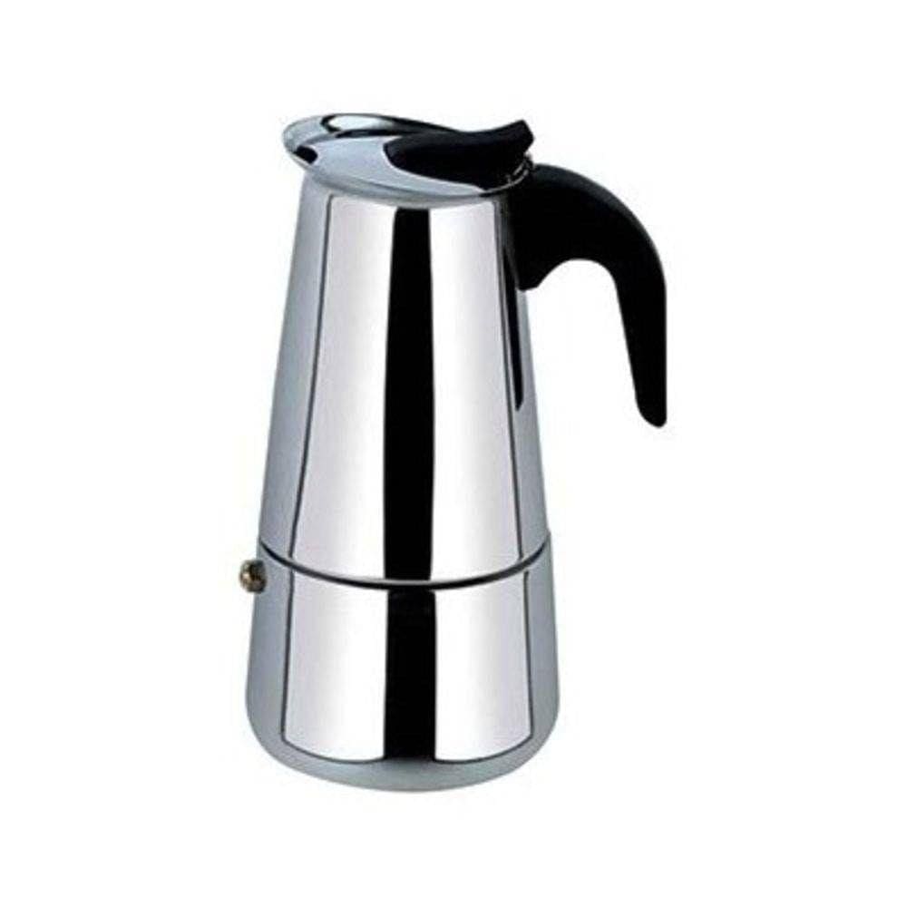 Cafeteira Italiana Moka Pequena 100Ml Aço Inox Moderna