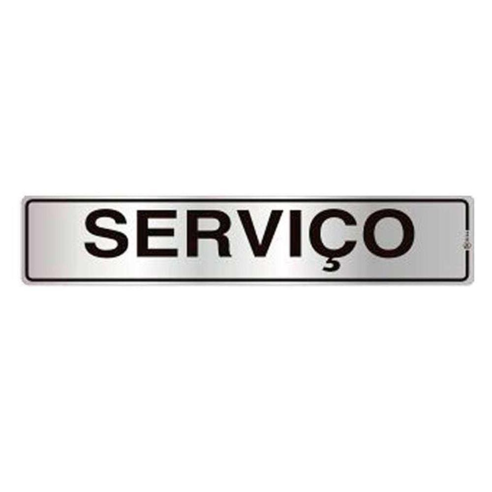 Placa de Sinalização Alumínio 05x25cm Serviço