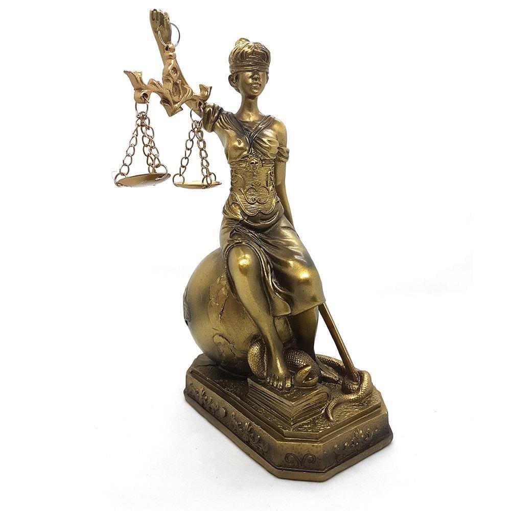 Dama Da Justiça do Mundo Têmis Deusa 20cm Símbolo Do Direito