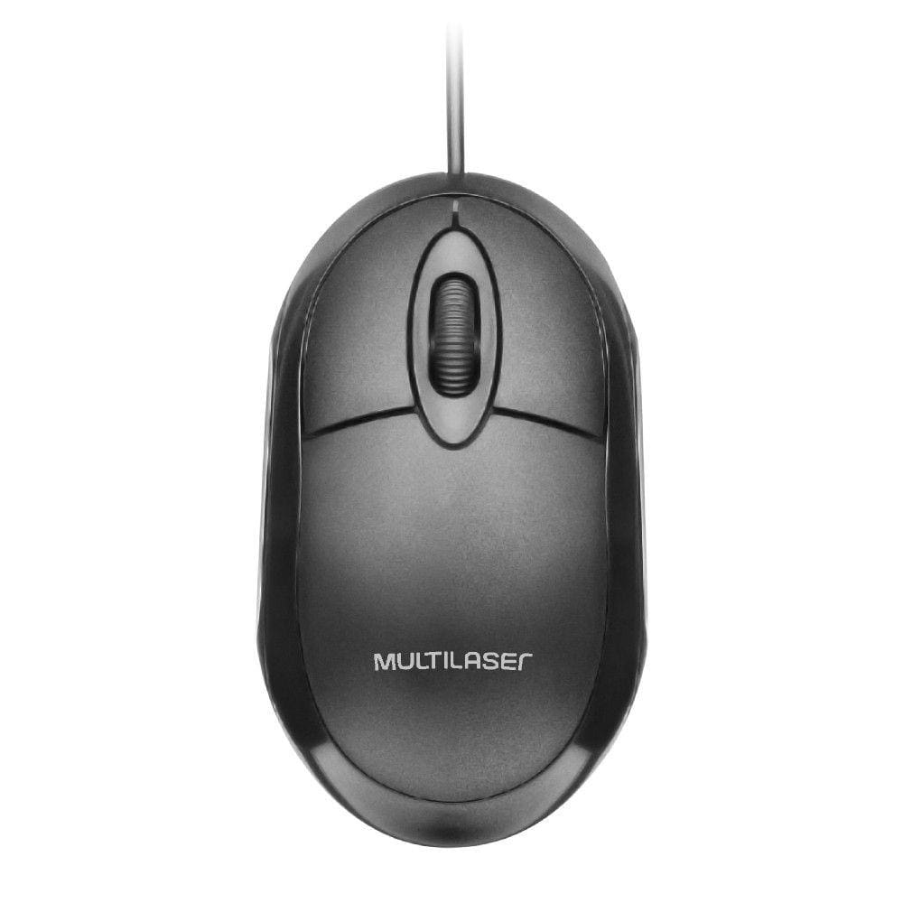 Mouse Classic Box Óptico Bulk USB 1200dpi Preto Multilaser - MO312