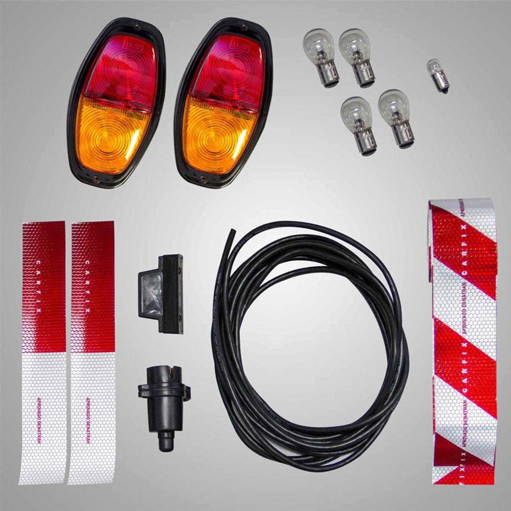 Kit Elétrico Para Reboque / Carretinha/ C/faixas Refletivas