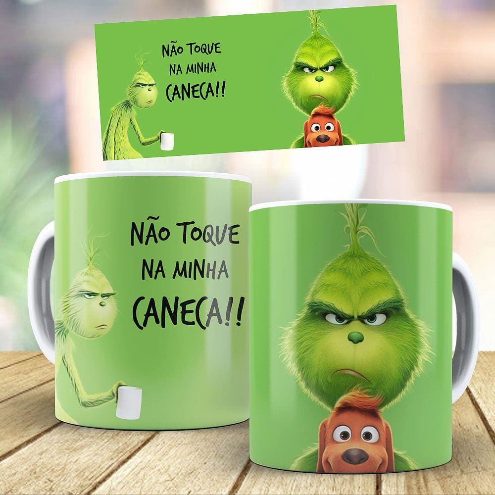 Caneca Grinch Personalizada Frase Não Toque Na Minha Caneca