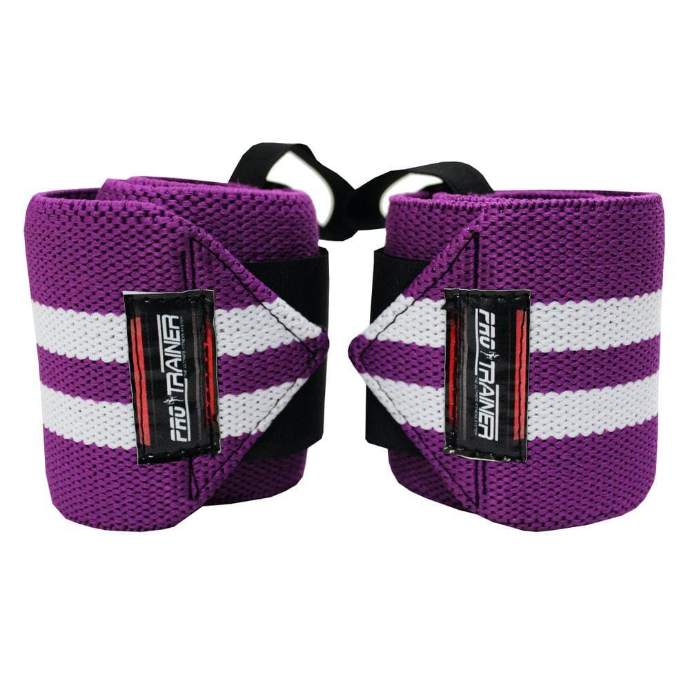 Munhequeira Profissional Crossfit roxo com branco