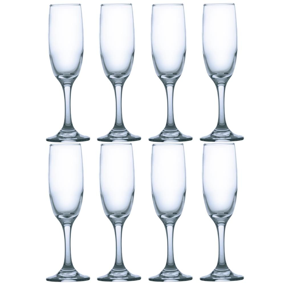 Jogo de Taças Rioja Champagne 177ml de Vidro Luxo - 8Un