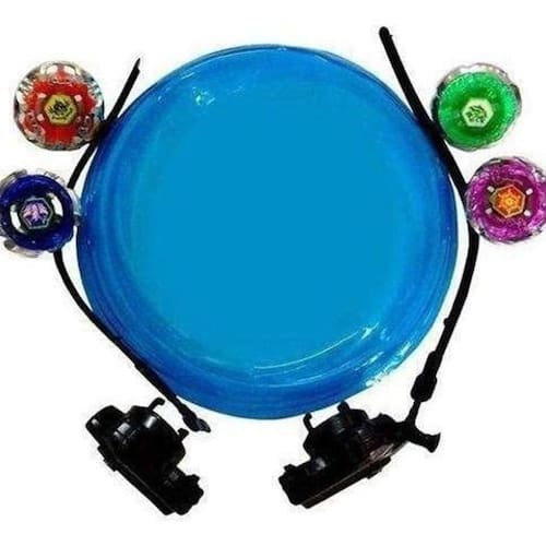 Kit 4 Beyblade Metal Led Pião Tornado Com Arena 2 Lançador