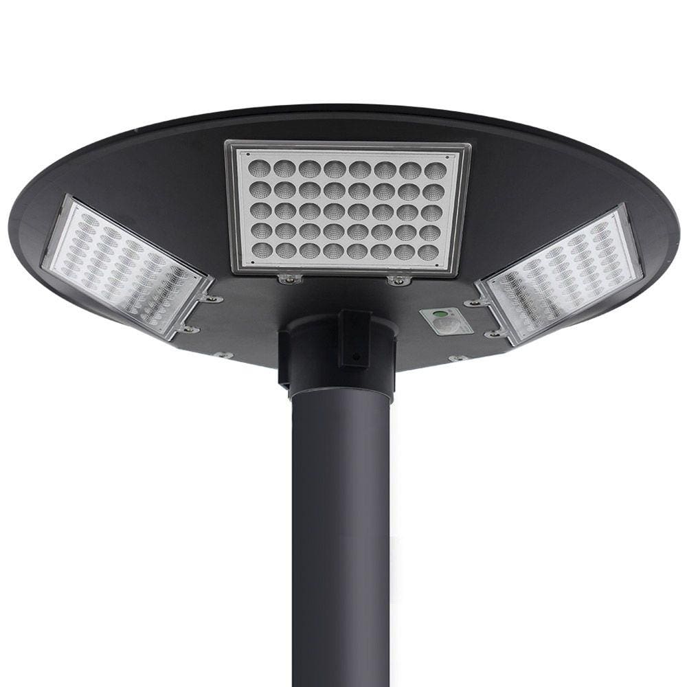 Luminaria Solar Ovni 360 graus 400w Gigante Placa led Sensor Ilumina Holofote Jardim Casa Proteçao