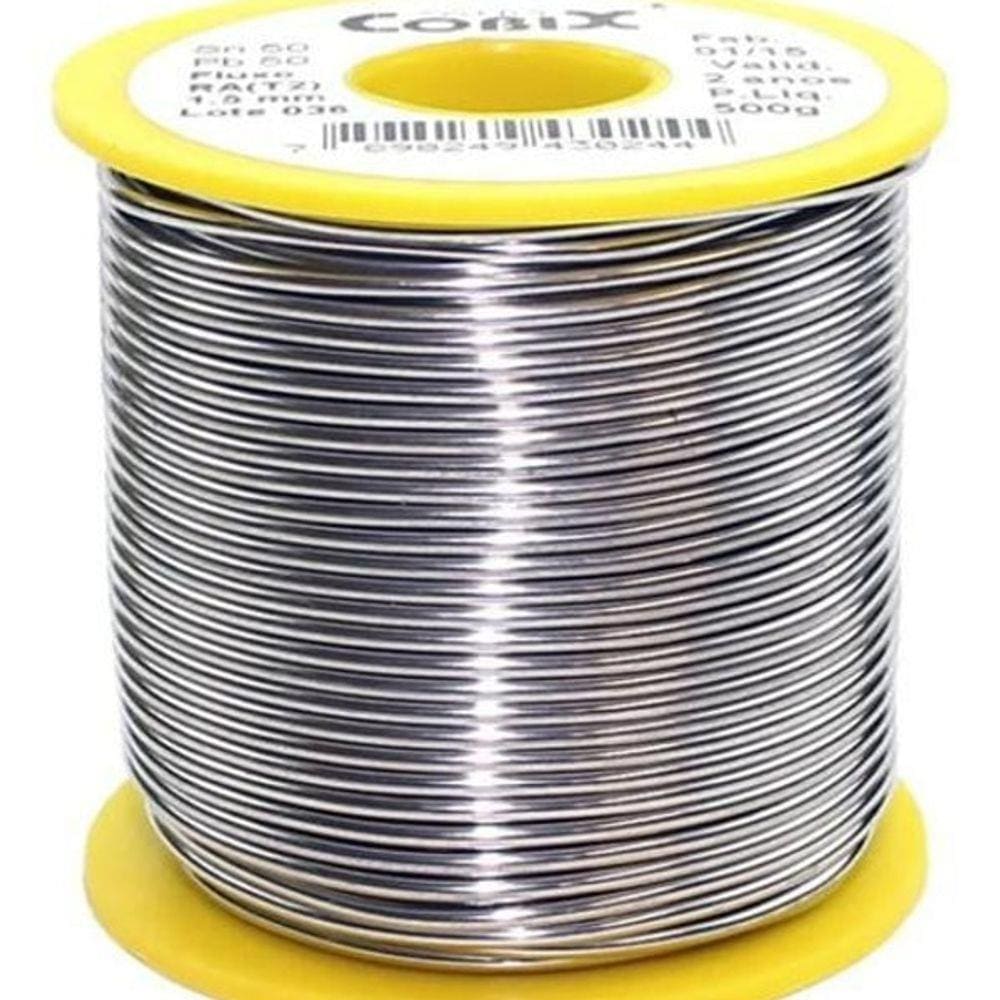 Solda Estanho 50X50 2.4Mm Com Fluxo Ra (T2) Rolo 500G Cobix