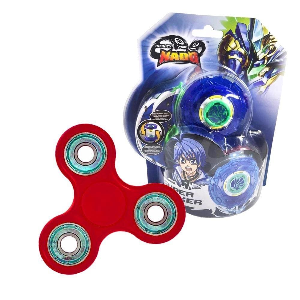 Kit Infinity Nado - Plastic Azul + Fidget Spinner Zuru
