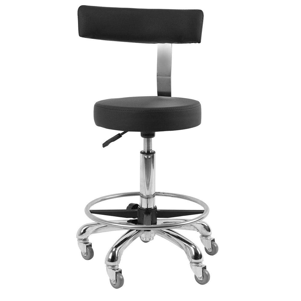 Cadeira Mocho Luxo Preto Odonto Estética Estek