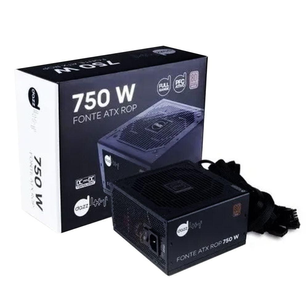 Fonte 750w Real 80 Plus Bronze Pfc Ativo ROP Dazz