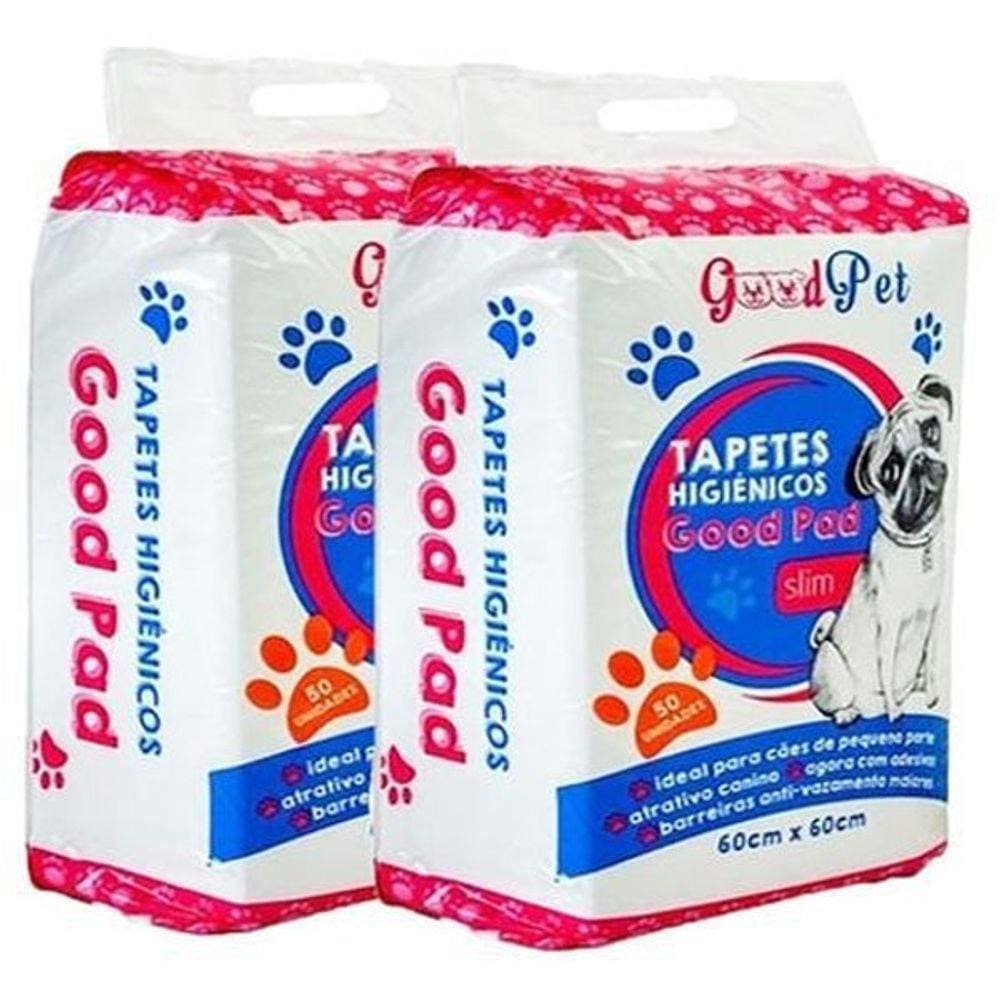 Kit 2Un Tapete Higiênico Good Pad 60X60 Com 50 Unidades