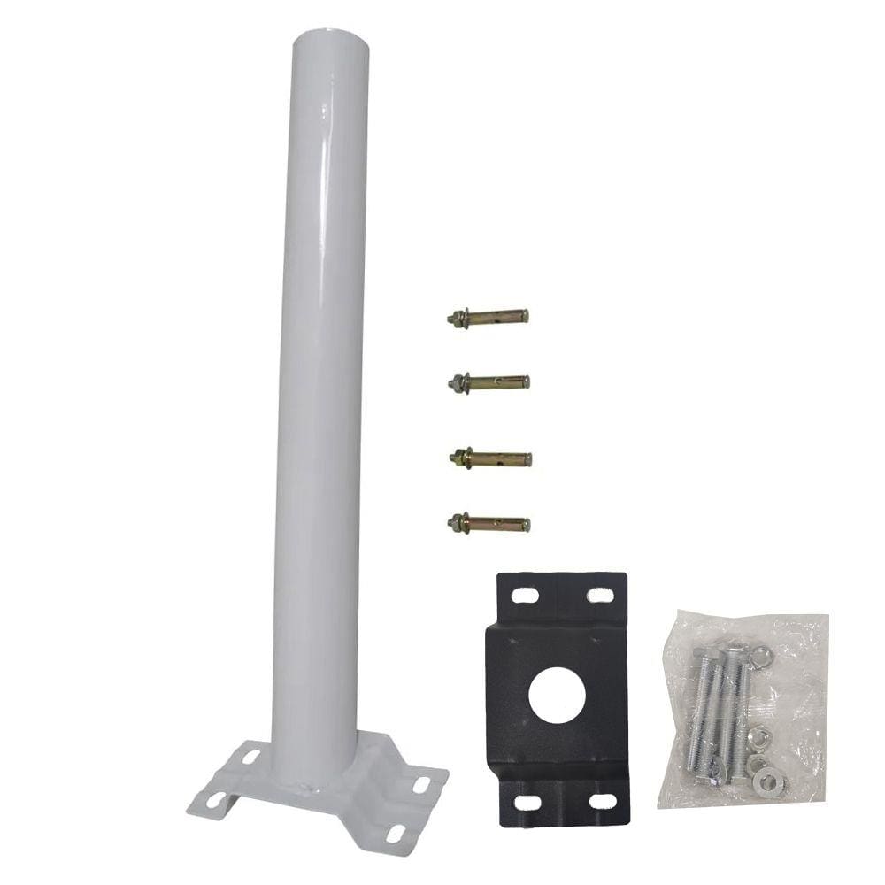 Suporte Luminaria Solar Poste Barra Aço Jardim Rua Quintal Estrada