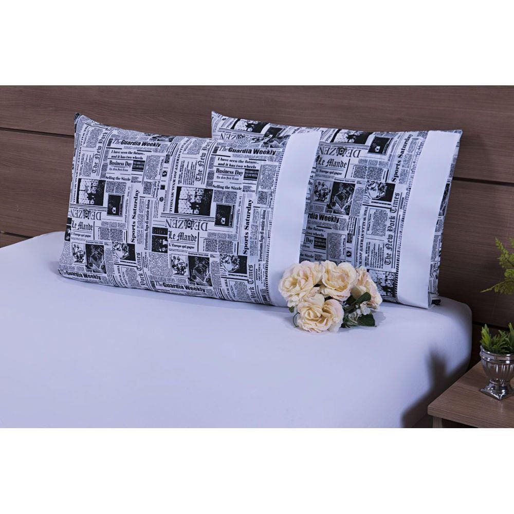 Jogo Lençol 3 Peças Cama Viúva Percal 150 Fios 007