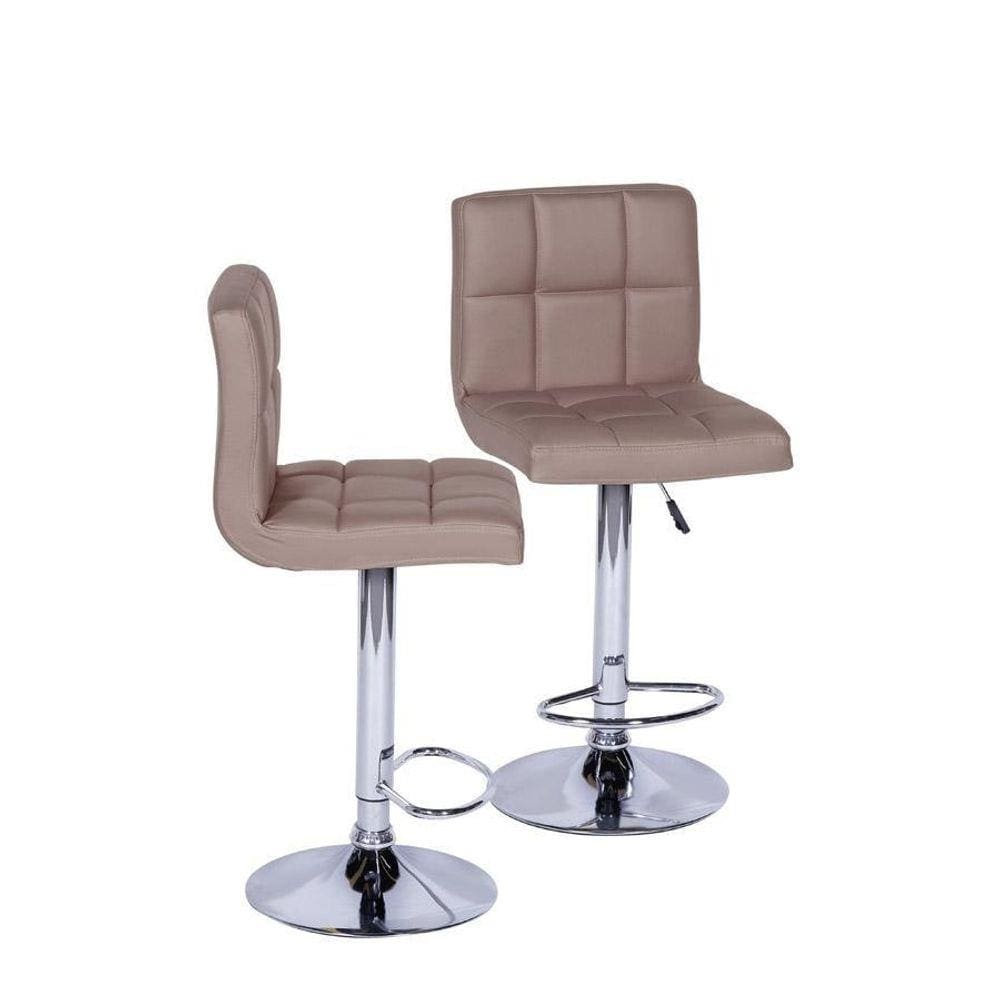 Kit 02 Banquetas Boxbit Confort Madeira Caramelo Cromada