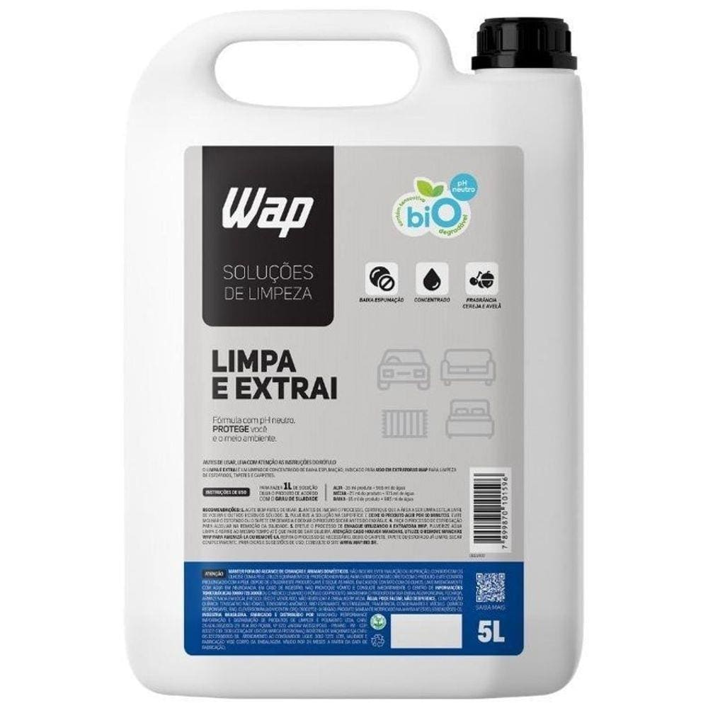 Detergente Extratoras Estofado Tapete 5 L Limpa E Extrai Wap