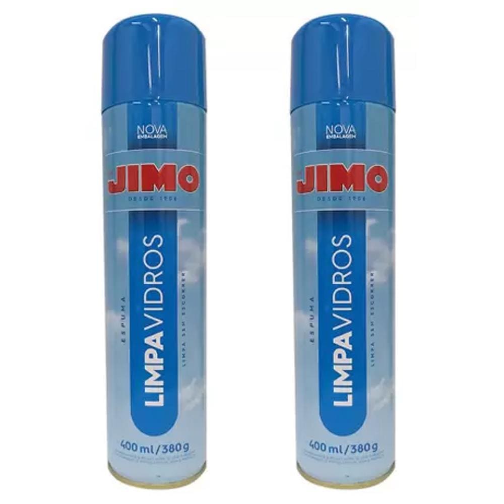Kit 2 Jimo Limpa Vidros 400Ml Limpeza Profissional