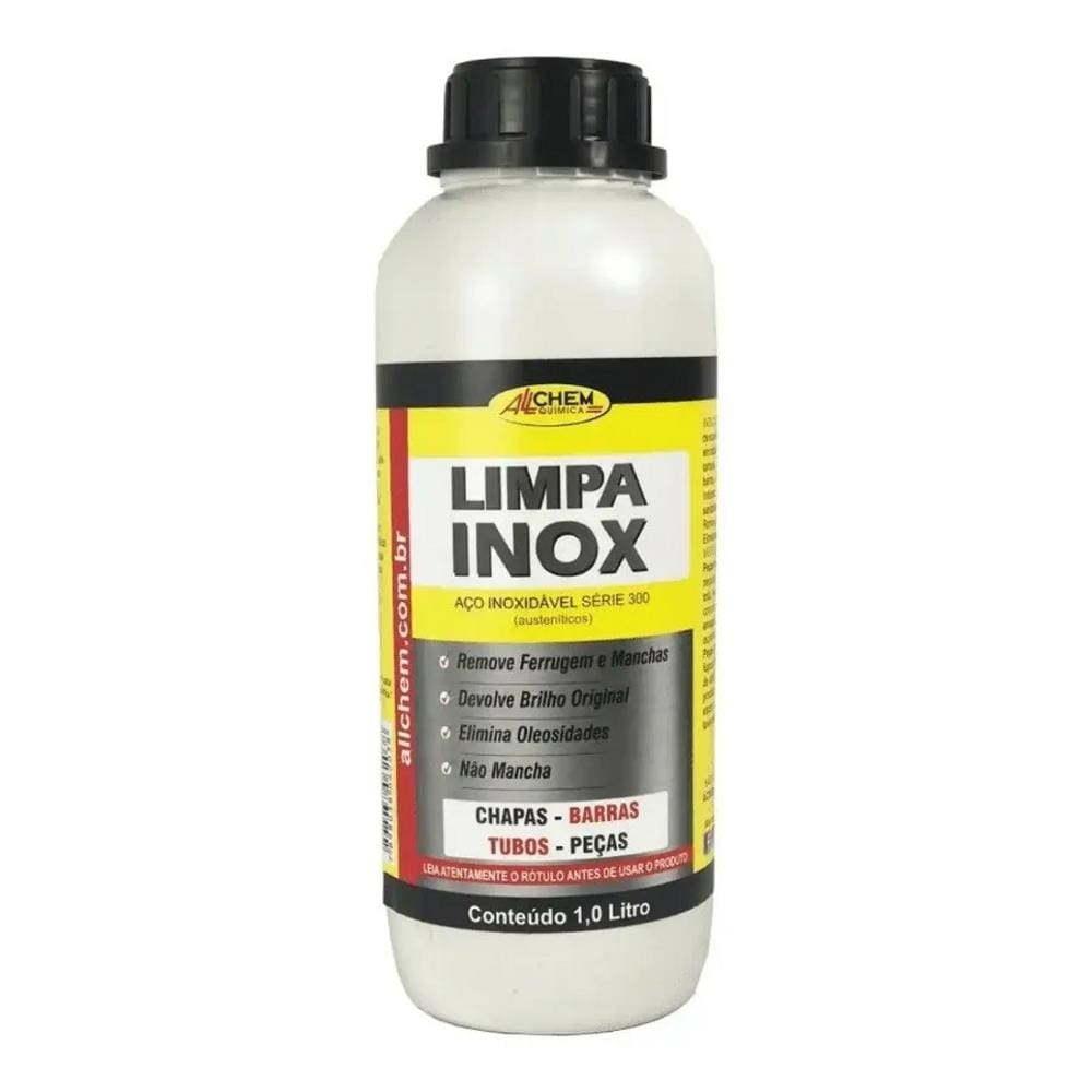 Limpa Inox Tira Ferrugem Mancha Oleo Inox 1 Litro Allchem