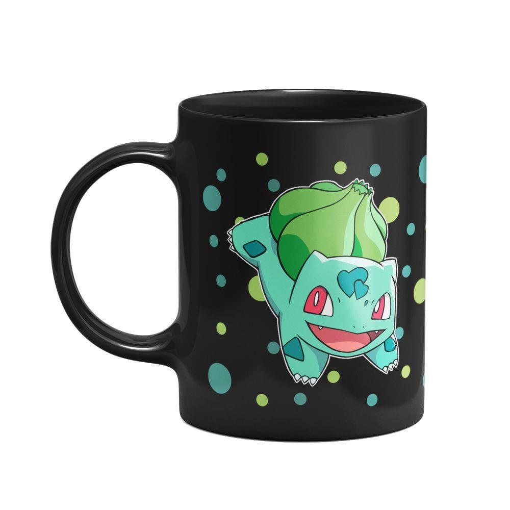 Caneca Pokémon - Bulbassauro  Preta