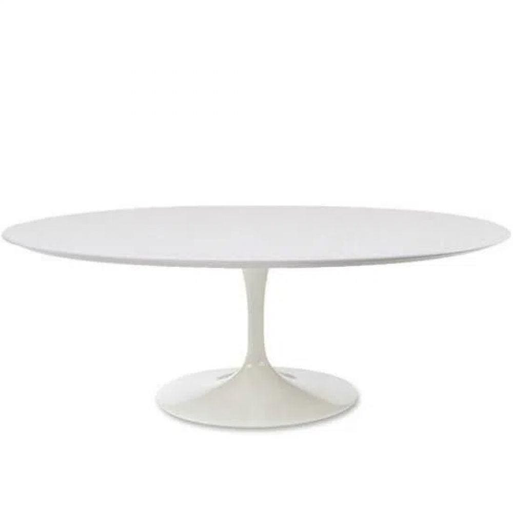 Mesa de Jantar Tulipa Oval 180x100cm Laqueada Branco