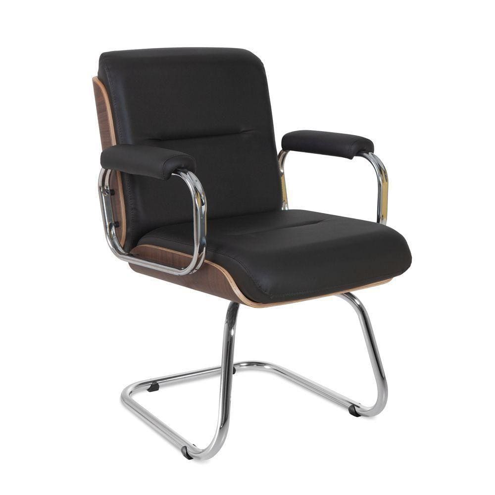 Cadeira Eames Para Escritório Linha Capa Em Madeira Preto