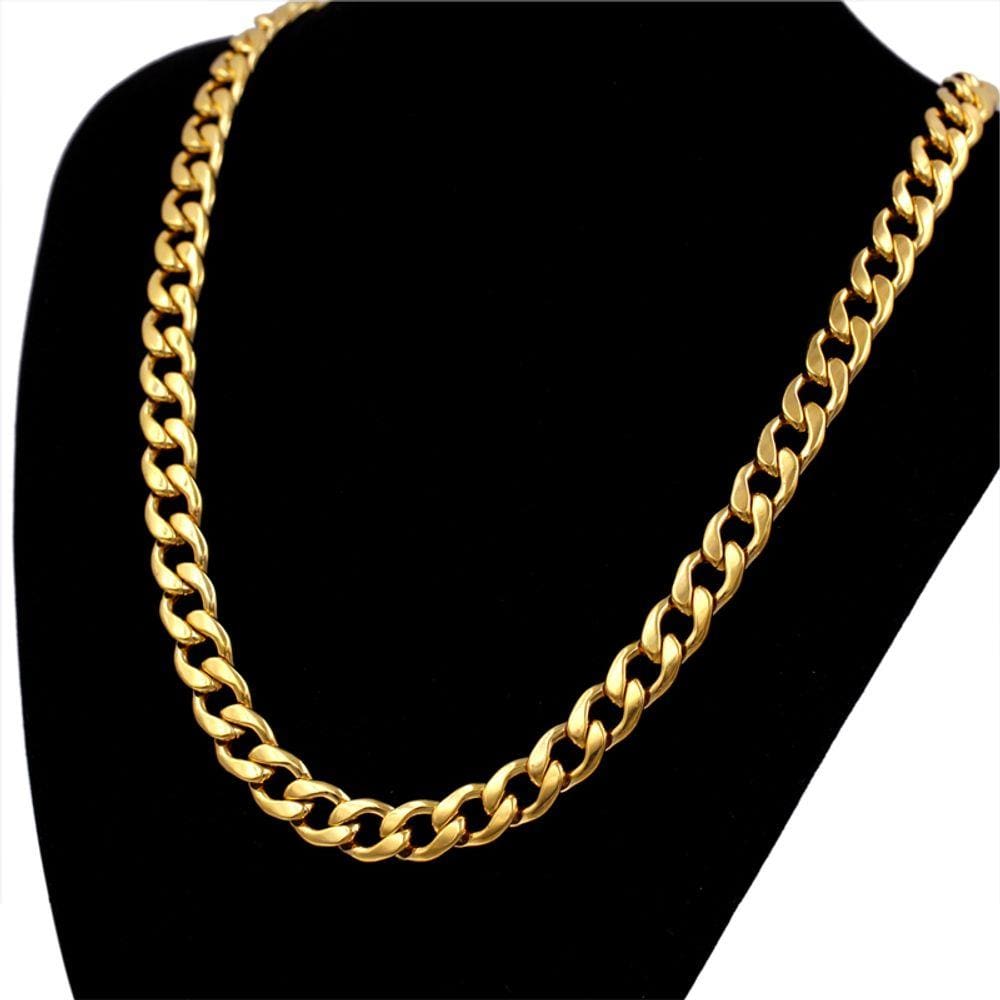 Conjunto Corrente Grossa Masculino Banhado Ouro