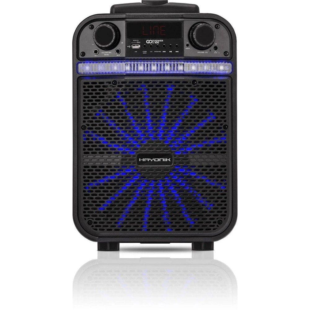 Caixa de Som Portátil Bluetooth GO! POWER 100 - Hayonik MicroSD/USB/FM 80W