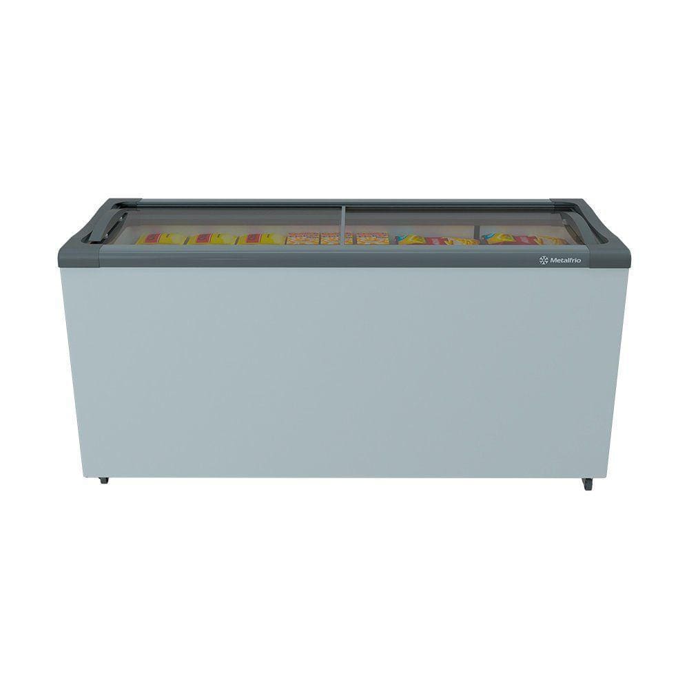 Freezer Horizontal Metalfrio 2 Portas de Vidro 491 Litros NF55S