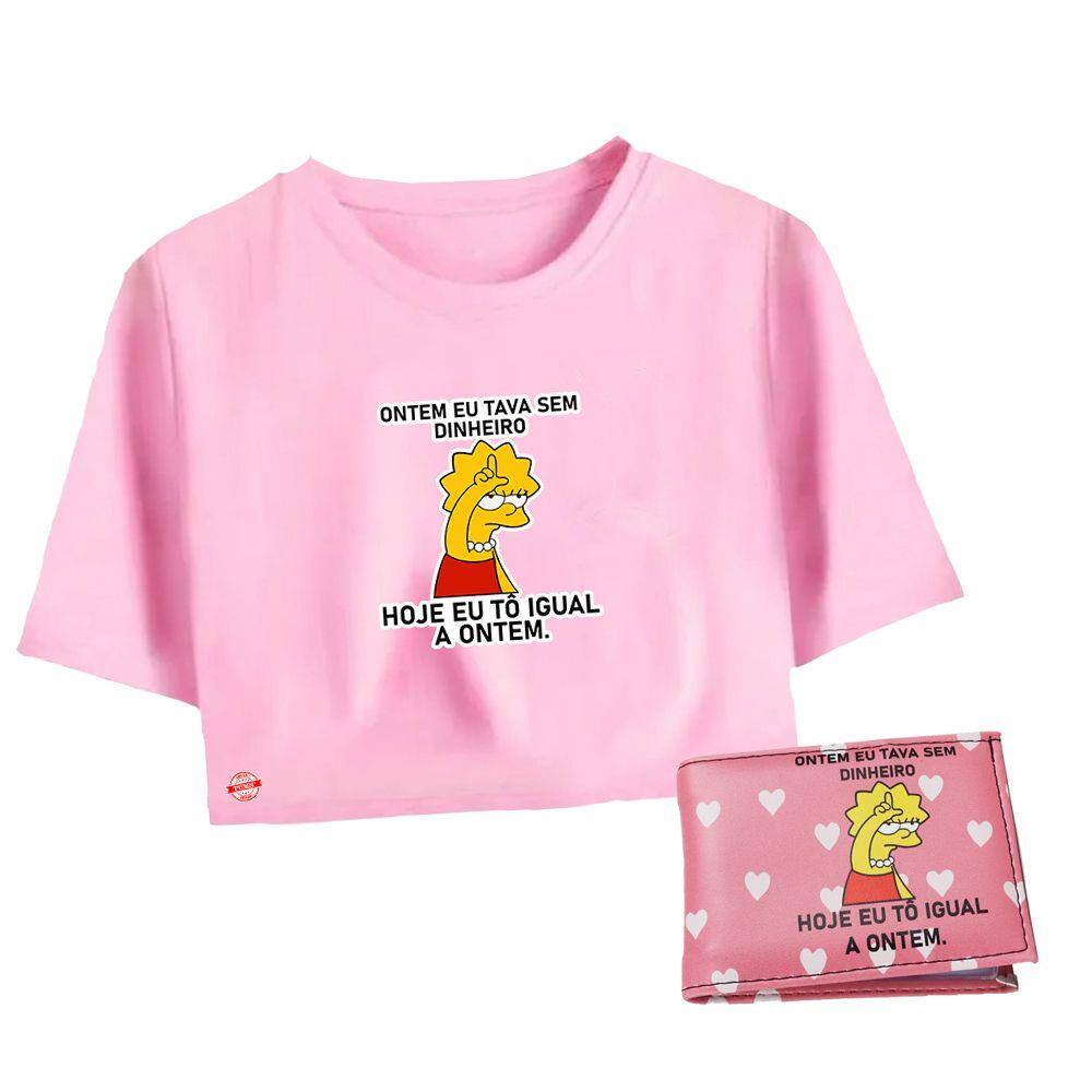 blusa simpsons rosa