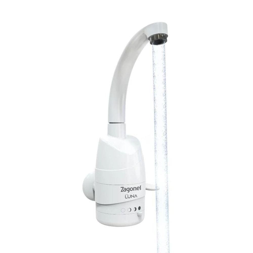 Torneira Elétrica Zagonel Luna de Parede Branca 220V