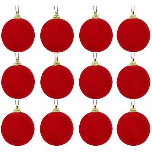 Kit 12 Bolas de Natal Vermelha | Extra Kit 12 Bolas de Natal Vermelha | Extra