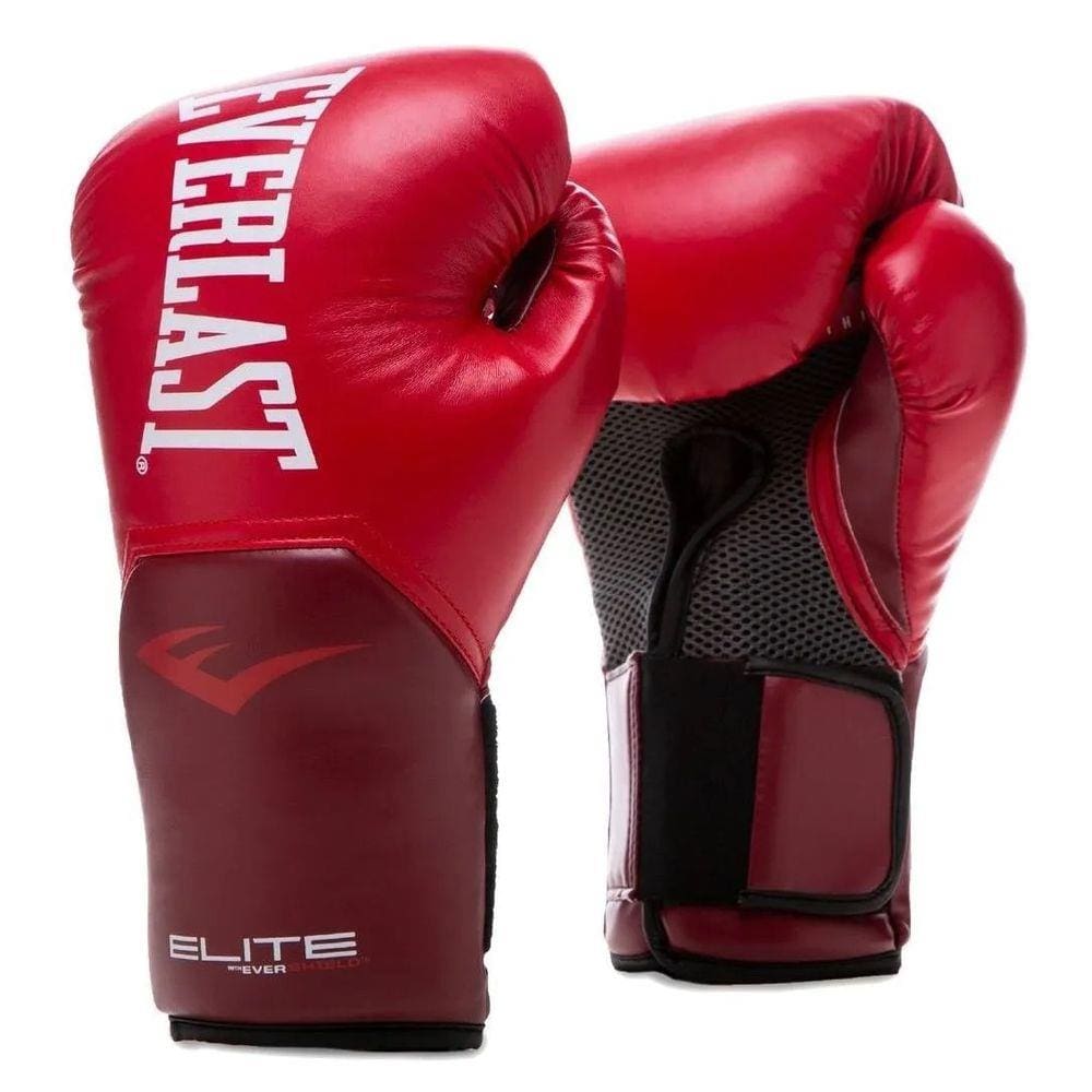 Luva de Boxe e Muay Thai Everlast Elite 12 Oz Vermelha