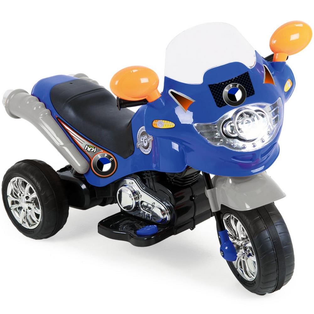 Moto Elétrica Infantil Triciclo Elétrico BZ R6 Azul e Vermelha com Ré, 2  Baterias Músicas e Farol BARZI MOTORS