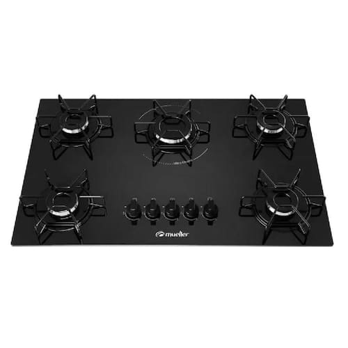 Cooktop Mueller 5 Bocas com Queimador Ultra Chama Preto MCG115BG1 - Bivolt Menor preço em Cooktop Mueller 5 Bocas com Queimador Ultra Chama Preto MCG115BG1 - Bivolt