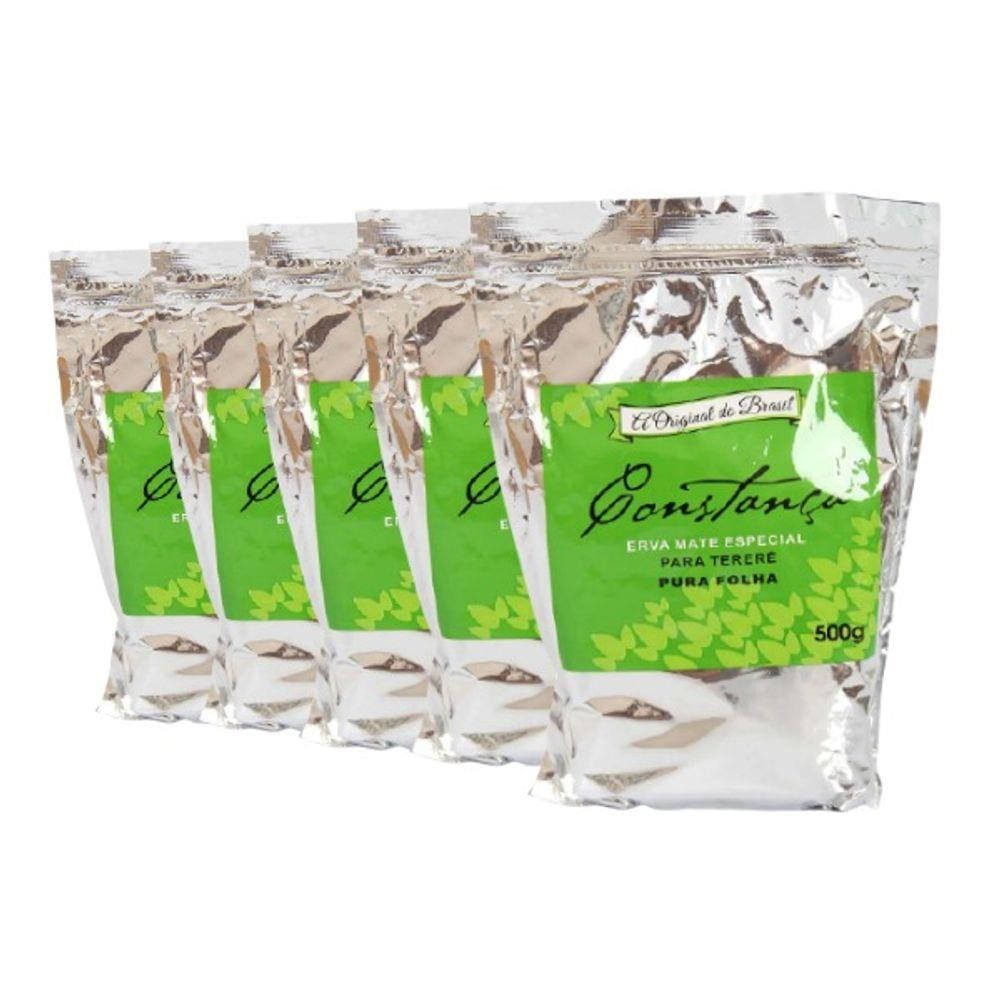 Erva Mate para Tereré Constança - Pura Folha 500 g (Fardo c/ 10 UN)