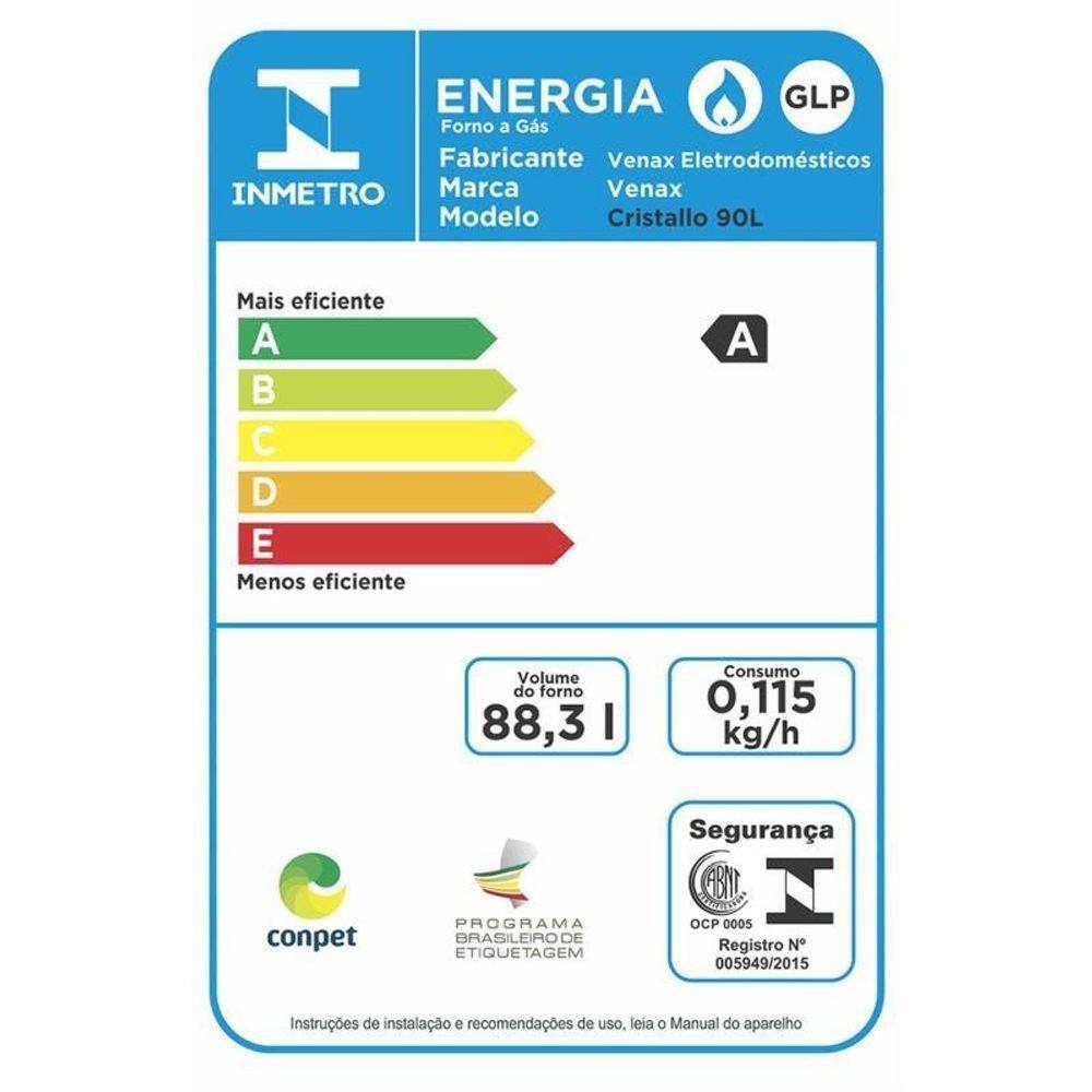 Forno De Embutir A Gas 90L Cristallo Gii Gas Glp | Extra