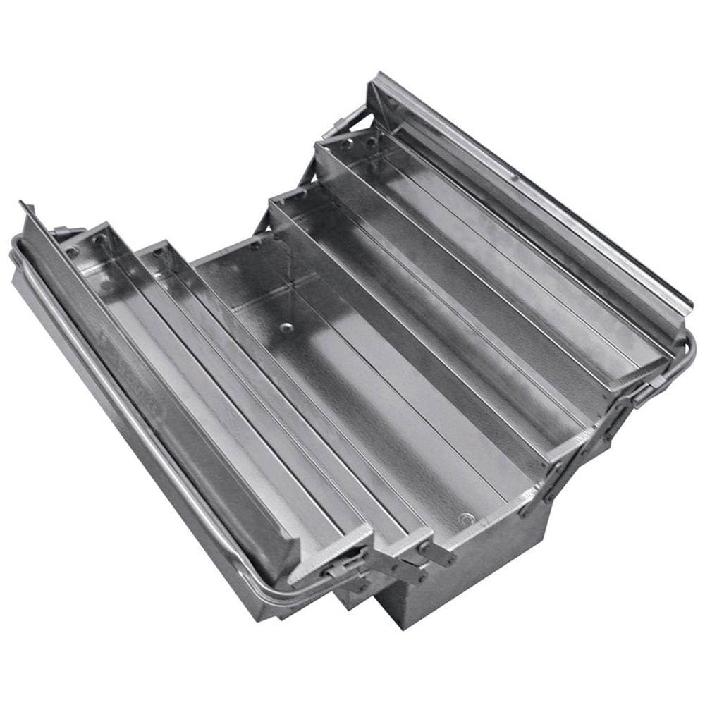 Caixa Sanfonada em Aço Inox 5 Gavetas, Alças Dobráveis Tramontina PRO Tramontina