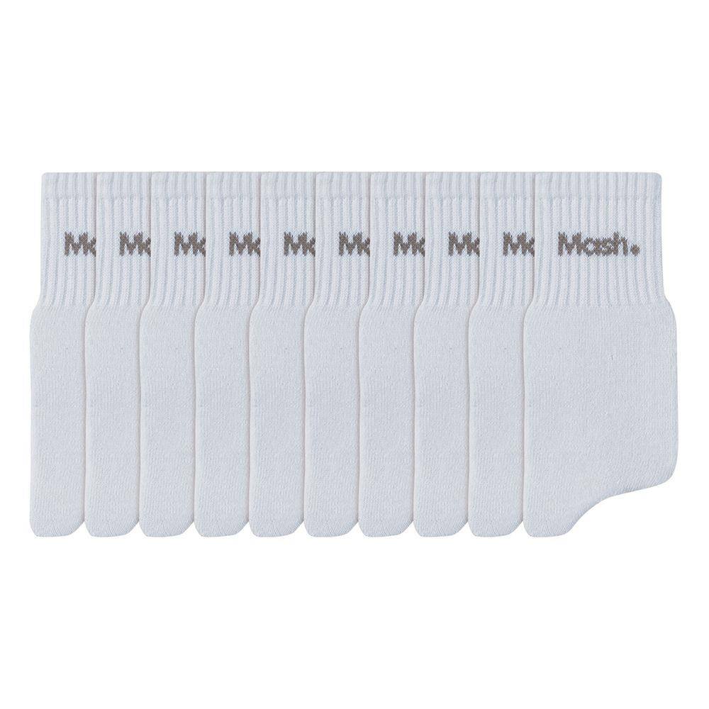 Kit 10 Pares De Meias Mash Cano Curto Branco