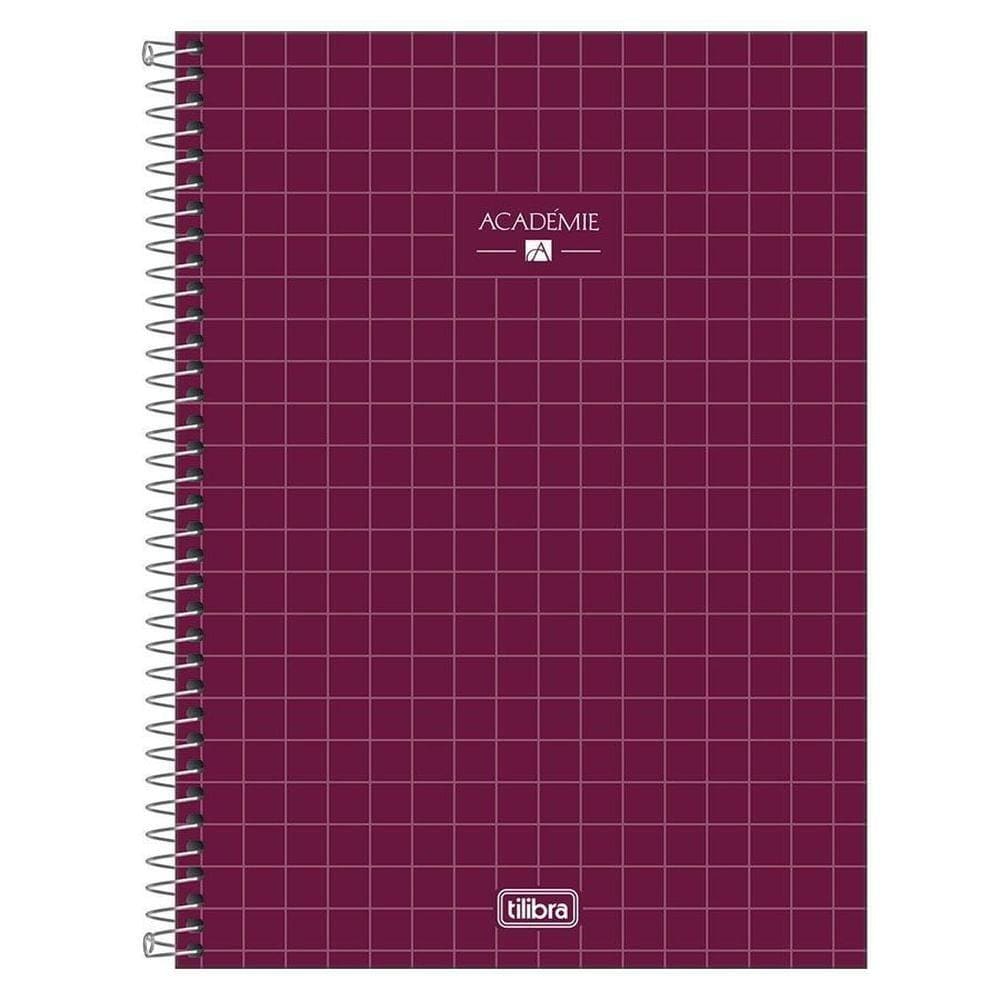 Caderno Univ. 1 Matéria 80Fls Académie Capa Vinho - Tilibra