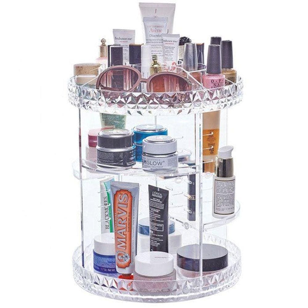 Organizador De Cosméticos Giratório 360º Acrílico 28x21,5cm