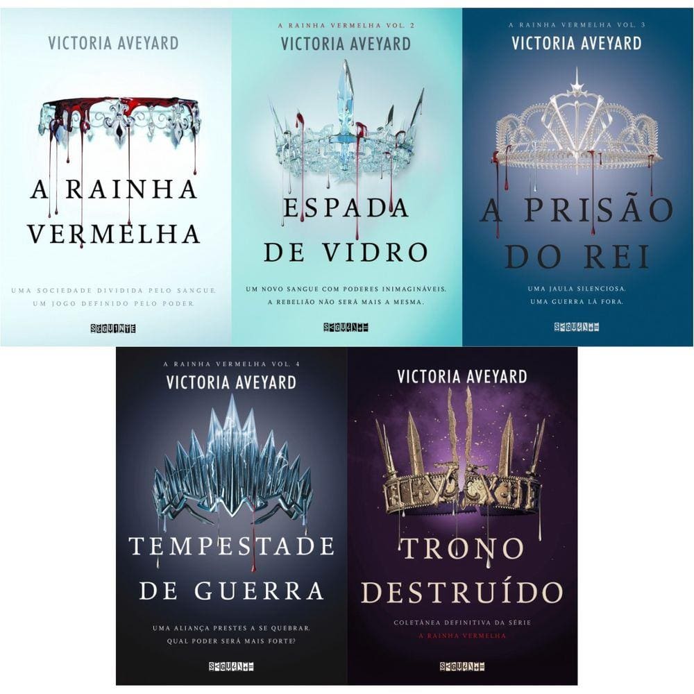 Coleção Rainha Vermelha Victoria Aveyard Volume 1 ao 5