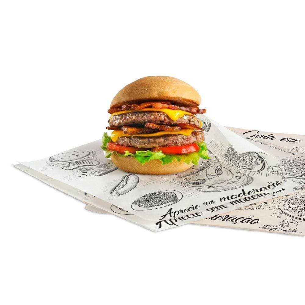 Papel Acoplado para Hambúrguer e Lanches 1.000un