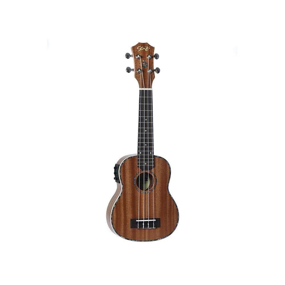 Ukulele Seizi Maui Plus Soprano Elétrico Sapele Com Bag
