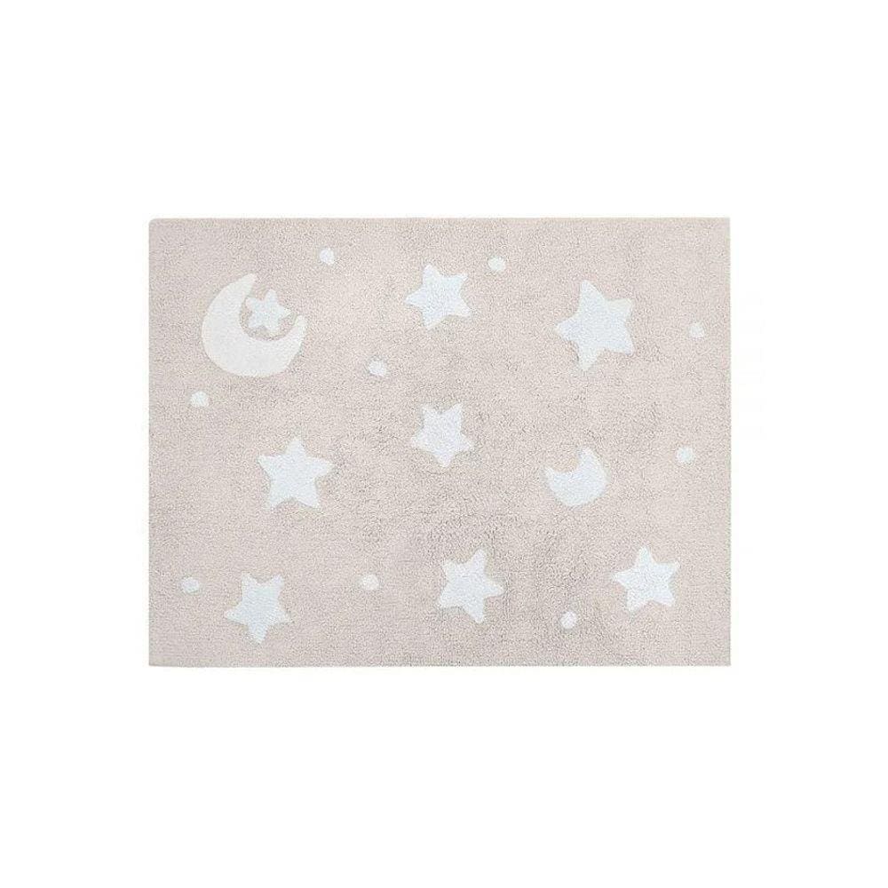 Tapete Sky Bege e Branco Estrelado 160x120 - Nina & Co.