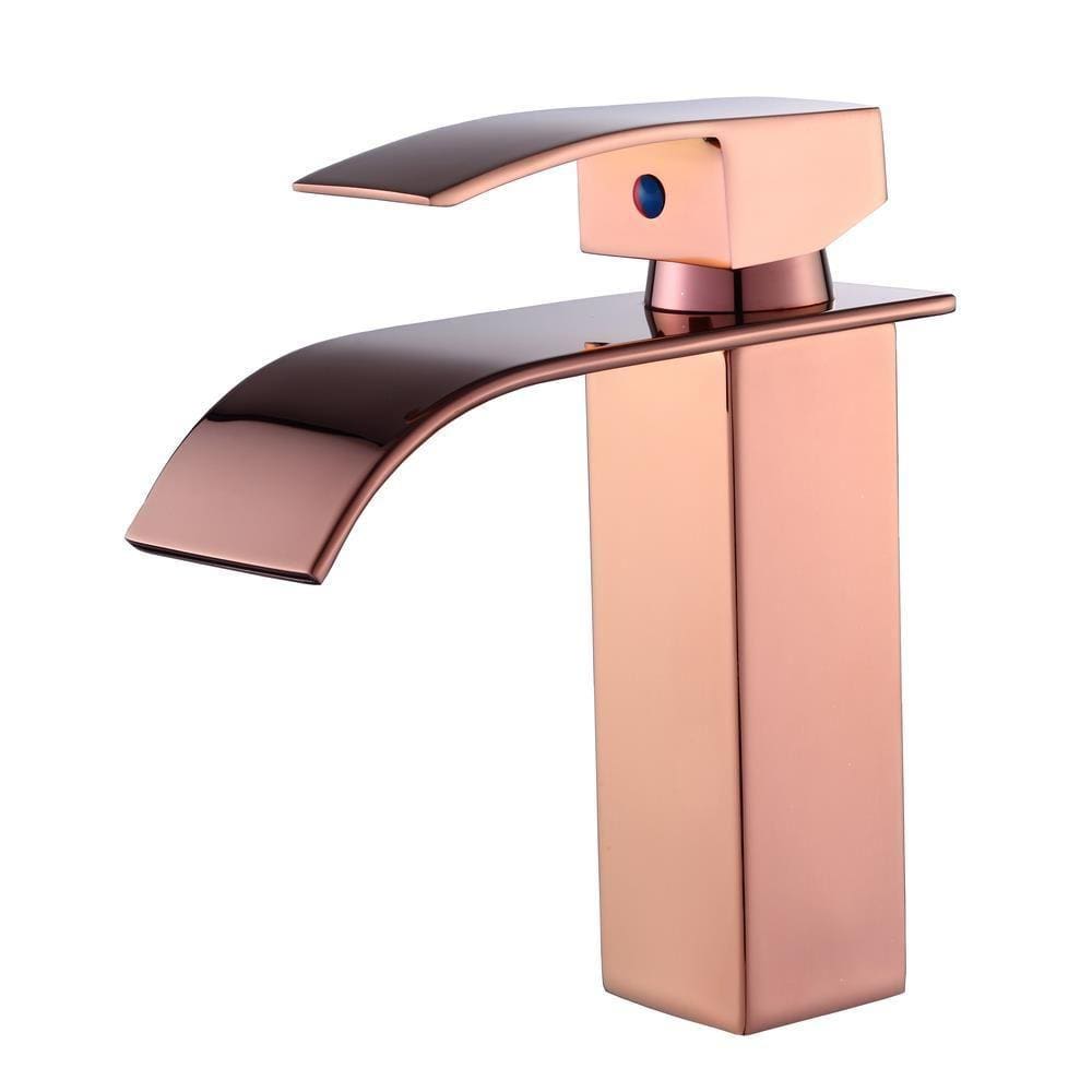 Torneira Cascata Prizi VIP Baixa Monocomando Rose