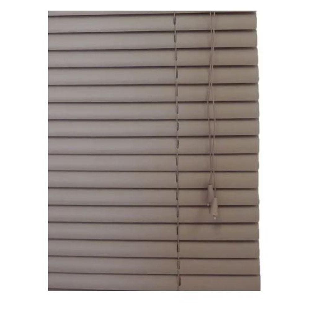 Persiana Horizontal PVC Cafe 120 (L) x 160 (A) Cortina Completa C/ Kit de instalação 1,20 x 1,60