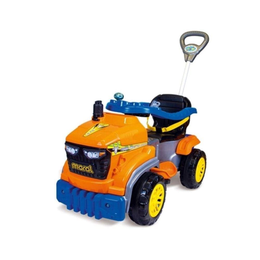 Carro De Passeio Tractor Agro Pedal E Apoio De Pé Laranja