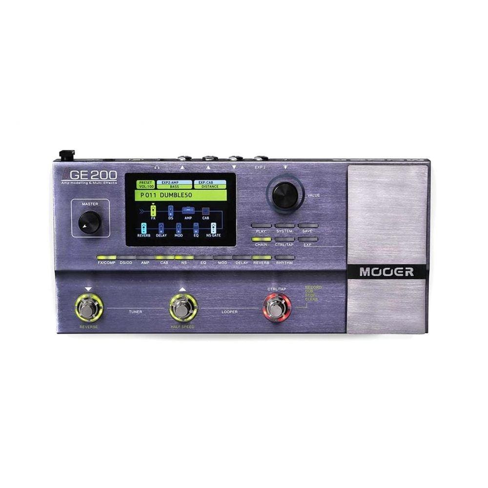 Pedaleira Mooer Multi-Efeitos p/ Guitarra GE200