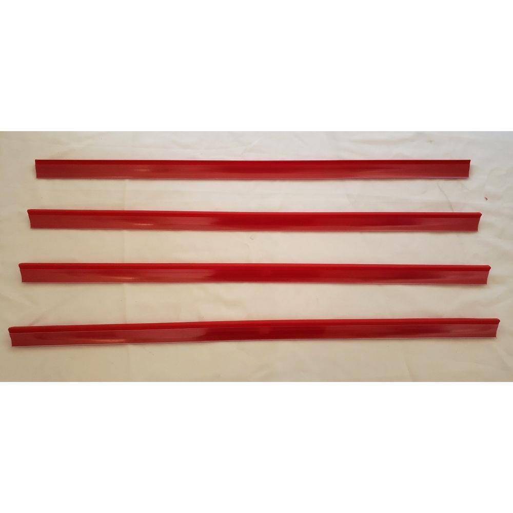 Porta Etiqueta Bandeja Ponta Gondola LX 78 cm Vermelho KIT50